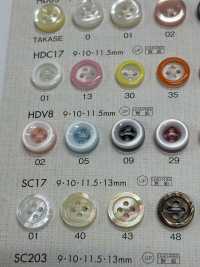 HDV8 NÚT DAIYA Chống Va đập HYPER DURABLE "" Cúc Polyester Giống Vỏ Trai/sò/xà Cừ Series "" DAIYA BUTTON Ảnh phụ