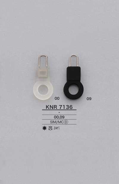 KNR7136 Khoen Tròn Silicone Điểm Dây Khoá Kéo (Tay Kéo Phéc Mơ Tuya)