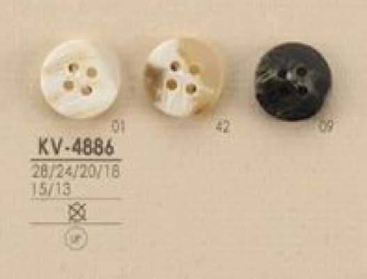 KV4886 Cúc Polyester 4 Lỗ Kiểu Sừng Trâu