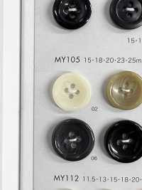 MY105 Cúc 4 Lỗ Viền Nhựa Resin Polyester DAIYA BUTTON Ảnh phụ