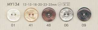 MY134 DAIYA BUTTONS Cúc Polyester Giả Vỏ Trai