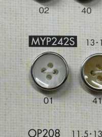 MYP242 Cúc Polyester 4 Lỗ Màu Vàng Cổ Trang Nhã DAIYA BUTTON Ảnh phụ