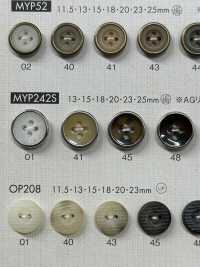 MYP242 Cúc Polyester 4 Lỗ Màu Vàng Cổ Trang Nhã DAIYA BUTTON Ảnh phụ
