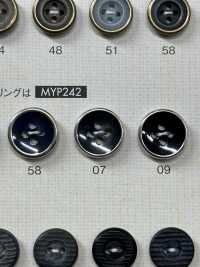 MYP242 Cúc Polyester 4 Lỗ Màu Vàng Cổ Trang Nhã DAIYA BUTTON Ảnh phụ