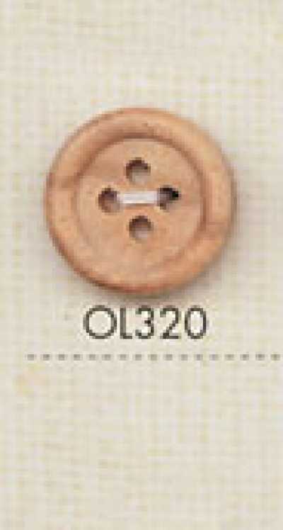 OL320 Cúc 4 Lỗ Bằng Gỗ Tự Nhiên