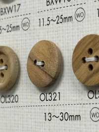 OL321 Cúc 2 Lỗ Bằng Gỗ Chất Liệu Tự Nhiên DAIYA BUTTON Ảnh phụ