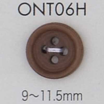 ONT06H Cúc 4 Lỗ Có Viền Bằng Hạt Corozo Tự Nhiên