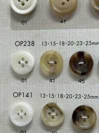 OP238 Cúc Polyester 4 Lỗ Mờ Giống Lông Trâu DAIYA BUTTON Ảnh phụ