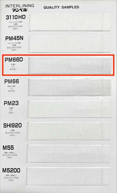 PM66D Dòng Inber Keo Mếch Dựng (Băng) Loại Mềm Vừa