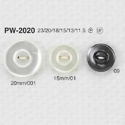 PW2020 Cúc 2 Lỗ Mặt Bằng Nhựa Polyester
