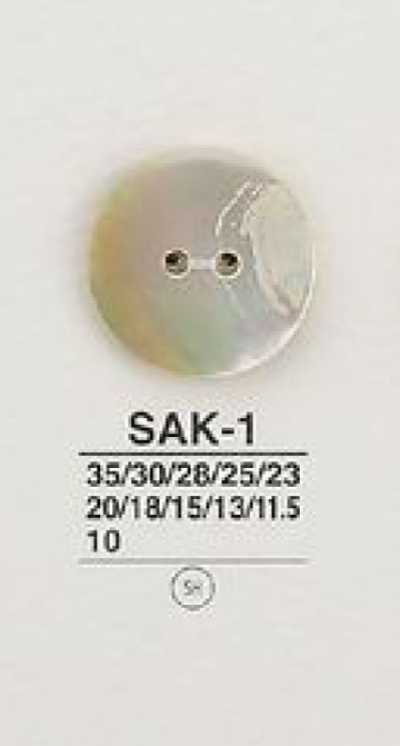 SAK1 Cúc Vỏ Trai/sò/xà Cừ 2 Lỗ Chất Liệu Tự Nhiên