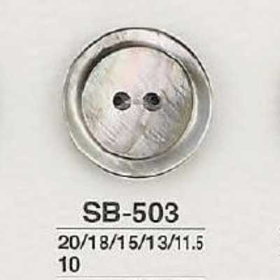 SB503 Cúc 2 Lỗ Mặt Trước Bằng Ngọc Trai đen