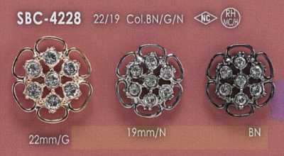 SBC4228 Cúc Chân Khoen Nửa Tròn Bằng Thủy Tinh/hợp Kim Cao Cấp