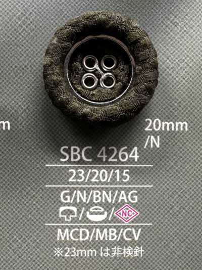 SBC4264 Mắt Cáo Eyelet Chân Vít Nấm Cúc Bọc Vải