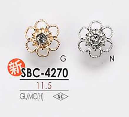SBC4270 Cúc Kim Loại Họa Tiết Hoa