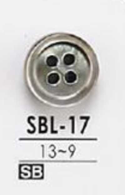SBL17 Cúc 4 Lỗ Mặt Trước Bằng Ngọc Trai đen, Không Màu