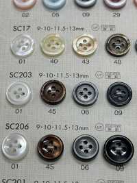 SC203 NÚT DAIYA Chống Va đập HYPER DURABLE "" Cúc Polyester Giống Vỏ Trai/sò/xà Cừ Series "" DAIYA BUTTON Ảnh phụ