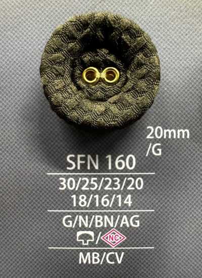 SFN160 Mắt Cáo Eyelet Chân Vít Nấm Cúc Bọc Vải