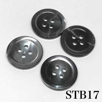 STB17 Cúc Vỏ Trai Thật-màu Khói-