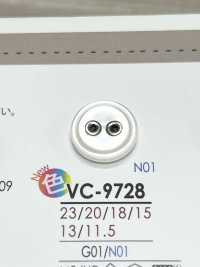 VC9728 Cúc Mắt Cáo Eyelet Hai Lỗ để Nhuộm IRIS Ảnh phụ