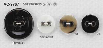 VC9767 Cúc 2 Lỗ Mặt Làm Từ đồng Thau/nhựa Polyester Resin