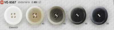VE9567 Cúc 4 Lỗ Mặt, Bằng Nhựa Polyester Resin