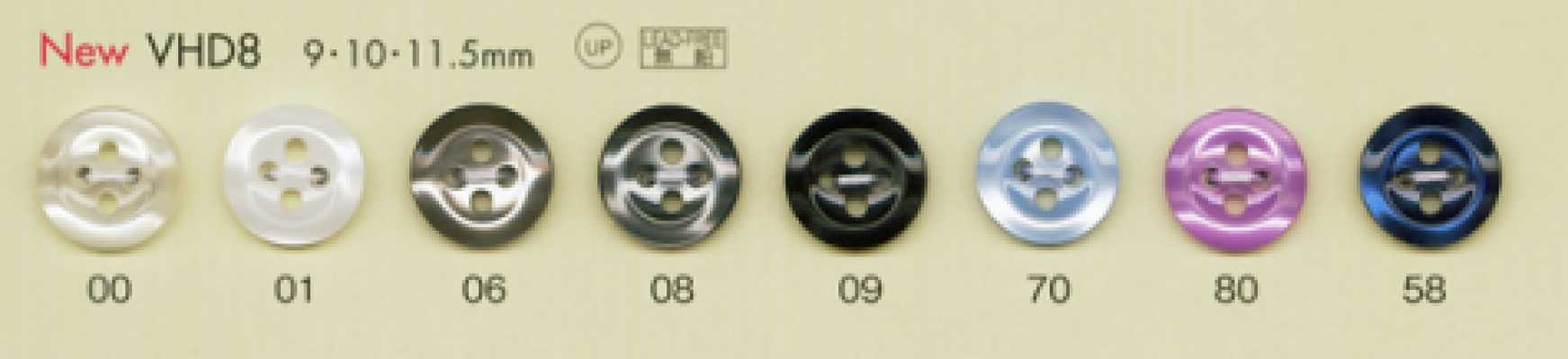 VHD8 DAIYA BUTTONS Dòng HYPER DURABLE Chống Va đập Cúc Polyester Giả Xà Cừ