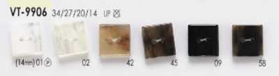 VT9906 Cúc 2 Lỗ Mặt Bằng Nhựa Resin Polyester