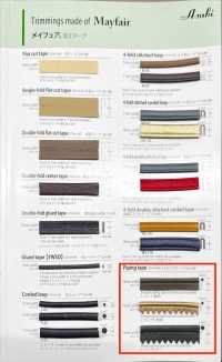 メイフェア(パイピング) Băng Mayfair (Dây Viền ống Băng Viền)[Ruy Băng, Băng, Dây] Asahi Bias(Xí nghiệp vải Watanabe) Ảnh phụ