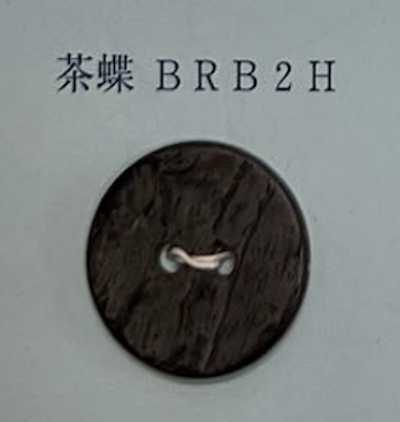 BRB2H Cúc Vỏ Trai Trà điệp 2 Lỗ Không Viền