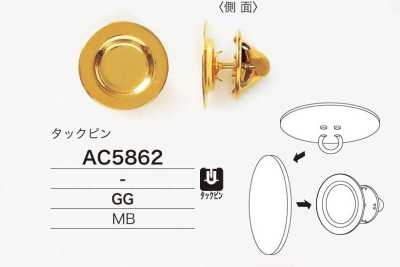 AC5862 Ghim Cài Bằng đồng Thau