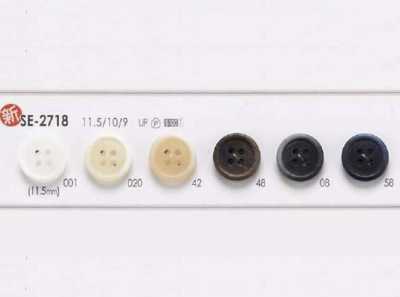 SE2718 Cúc 4 Lỗ Mặt Bằng Nhựa Polyester