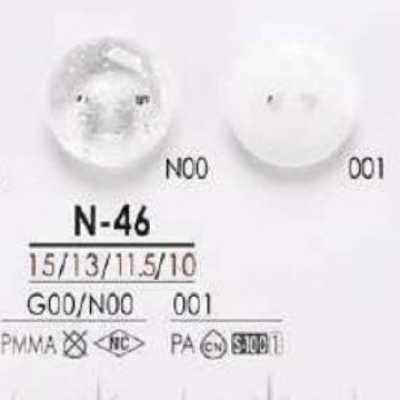 N46 Cúc 2 Lỗ Mặt Trước Bằng Nhựa Resin Nylon