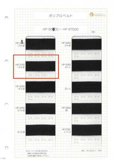 HP31000 Dây đai PP Dày 1.5 Mm