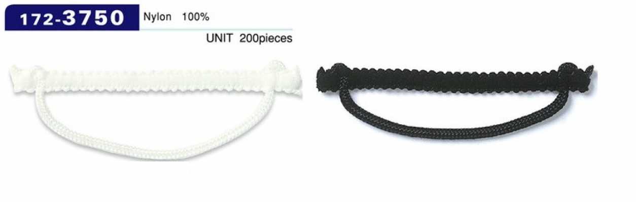 172-3750 Dây Cài Khuy Kiểu Dây Bện, Dạng Ngang, Dây Dày Hơn, 70mm (Số Lượng 200)