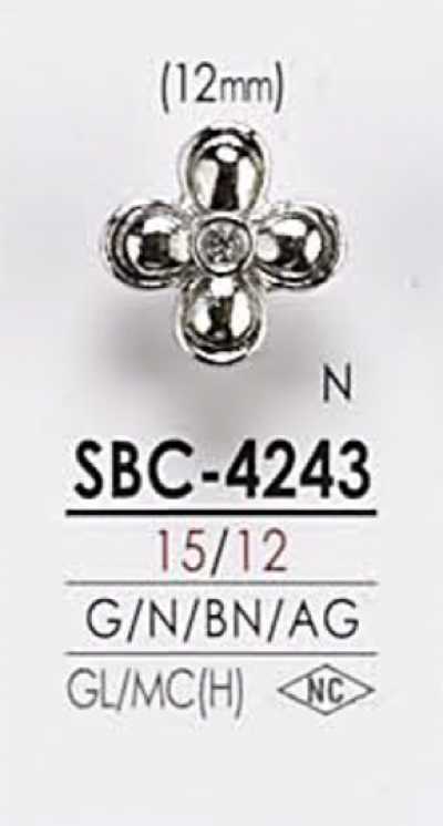 SBC4243 Cúc Kim Loại Họa Tiết Hoa