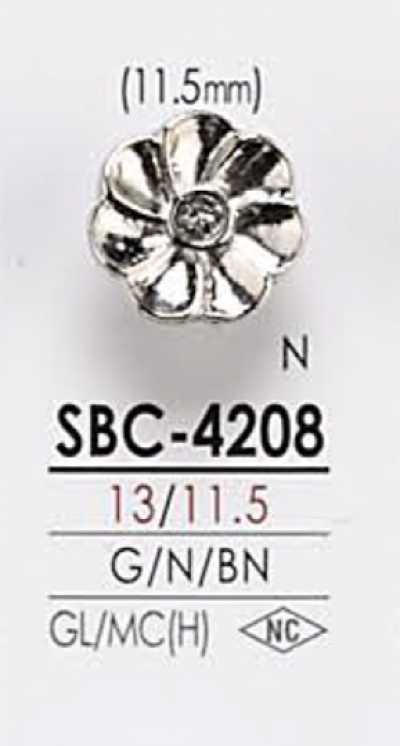 SBC4208 Cúc Kim Loại Họa Tiết Hoa