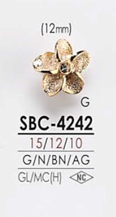SBC4242 Cúc Kim Loại Họa Tiết Hoa