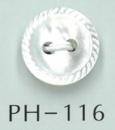 PH116 Cúc Vỏ Trai 2 Lỗ Có Viền Hoa Văn