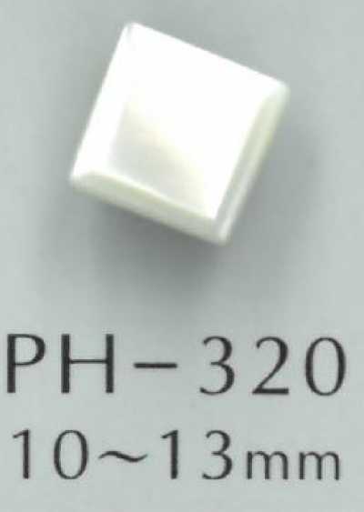 PH320 Cúc Vỏ Trai Hình Kim Cương Chân Kim Loại