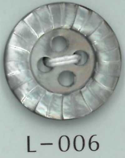 L-006 Cúc Vỏ Trai 4 Lỗ Viền Sọc