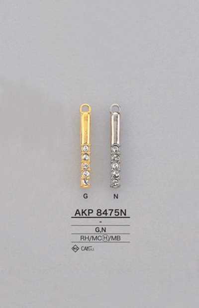 AKP8475N đá Rhinestone Hình Trụ, đầu Dây Khoá Kéo (Tay Kéo Phéc Mơ Tuya)