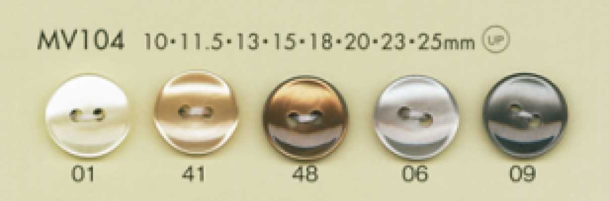 MV104 DAIYA BUTTONS Cúc Polyester Giả Vỏ Trai, 2 Lỗ, Kiểu Phẳng