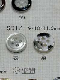 SD17 NÚT DAIYA Chống Va đập HYPER DURABLE "" Cúc Polyester Giống Vỏ Trai/sò/xà Cừ Series "" DAIYA BUTTON Ảnh phụ