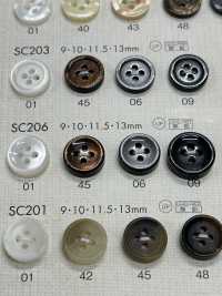 SC206 NÚT DAIYA Chống Va đập HYPER DURABLE "" Cúc Polyester Giống Vỏ Trai/sò/xà Cừ Series "" DAIYA BUTTON Ảnh phụ