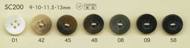 SC200 DAIYA BUTTONS Dòng HYPER DURABLE Chống Va đập Cúc Polyester Giả Sừng Trâu