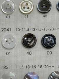 2041 NÚT DAIYA Cúc Polyester Giống Vỏ Trai/sò/xà Cừ DAIYA BUTTON Ảnh phụ
