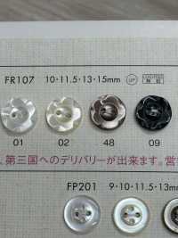 FR107 NÚT DAIYA Cúc Polyester Giống Vỏ Trai/sò/xà Cừ (Hình Hoa) DAIYA BUTTON Ảnh phụ