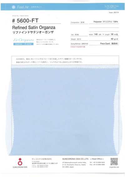 5600-FT Organza Satin Tinh Luyện