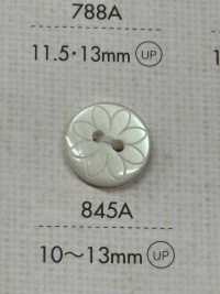 845A NÚT DAIYA Cúc Polyester Hai Lỗ Phẳng (Hình Hoa) DAIYA BUTTON Ảnh phụ